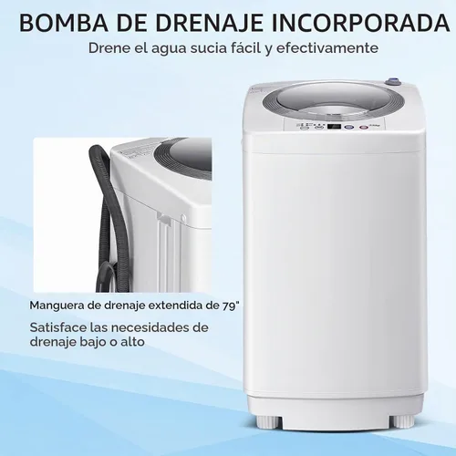 Vista 6 de ARLIME - Lavadora portátil de 1.2 pies cúbicos, capacidad de 8 libras Bomba de drenaje integrada, combo de lavadora y secadora completamente