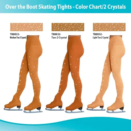 Vista 7 de Figure Skating Tan Over The Boot Tights TB8832