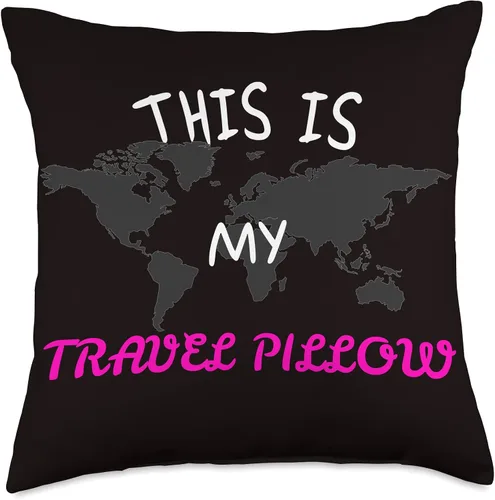 Vista 4 de Cute cuddly sayings for vacations on pillows This is my Travel Sleep at Car Trips & Flights - Almohada de 16.0 x 16.0 in, multicolor