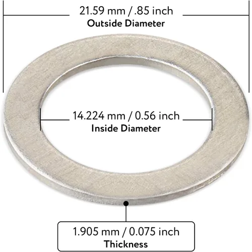 Vista 2 de Drenaje de aceite Plug juntas para Honda – (20 unidades) – 94109 – 14000 (Honda aceite crush lavadora).