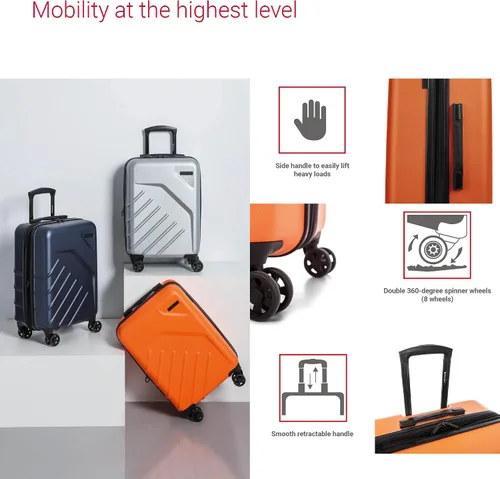 Vista 3 de BUGATTI SWISS MOBILITY - Colección LGA - Equipaje rígido - ABS, Naranja