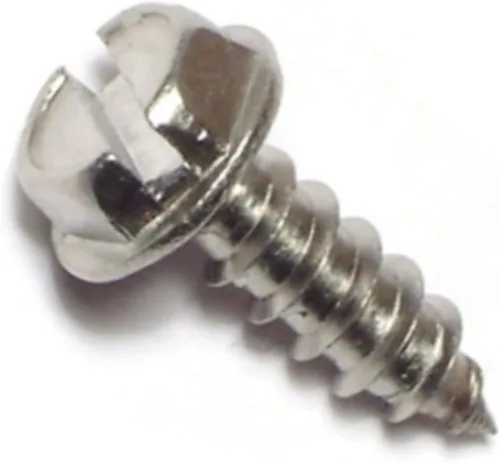 Vista 17 de Hard-to-Find Fastener 014973265397 Tornillos de chapa de arandela hexagonal ranurada, 8 x 3/8, pieza-100, zinc