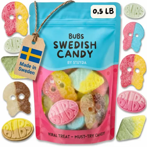 Vista 17 de Caramelos suecos, caramelos de gomitas, mezcla de dulces variados, dulces Bubs (0.5 libras, plátano toffee ovalado)