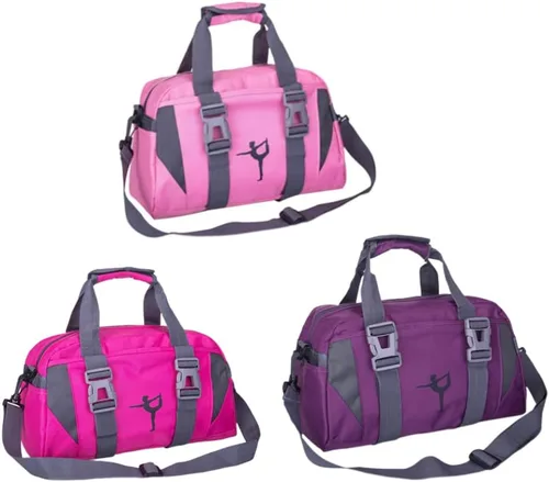 Vista 5 de Bolsas de lona de baile, bolsas de gimnasio deportivas para niñas, bolsa de baile para niños y niñas, para yoga, baile, jazz, ballet, hip hop