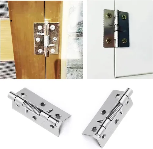 Vista 2 de Bisagras de puerta de cierre automático, bisagra cargada con resorte de acero inoxidable de 6 piezas, 2 pulgadas