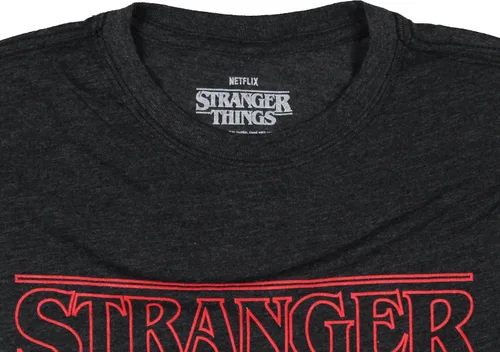 Vista 3 de Stranger Things - Camiseta de cuello redondo con logotipo de la serie de televisión para niño