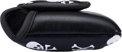 Vista 6 de Golf Club Skull Square Mallet Putter Cover Magnetic Closure Skeleton PU Leather Headcover