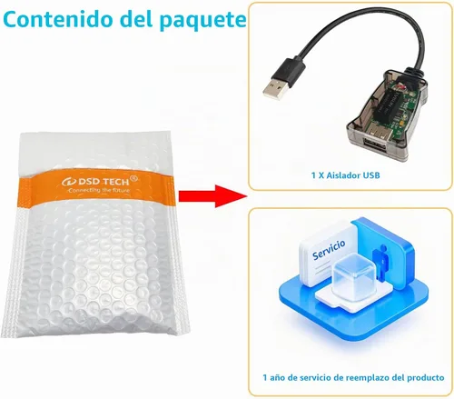 Vista 9 de DSD TECH SH-G01L USB Aislador Soporta USB 2.0 480Mbps Aislamiento de Alta Velocidad