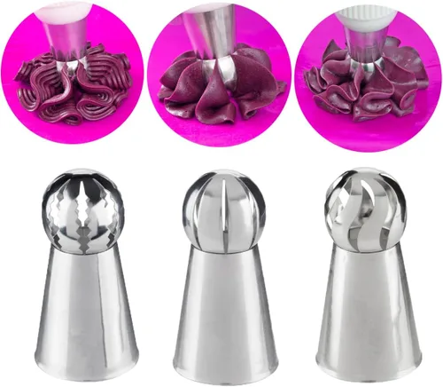 Vista 20 de Juego de puntas de tuberías para decoración de pasteles, puntas grandes de 1M 1A 2A 2D 4B