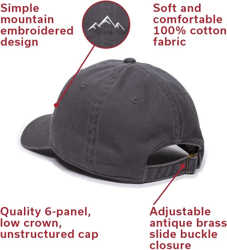 Vista 6 de Outdoor Cap Sombrero de papá de montaña - Gorra de algodón suave sin estructura