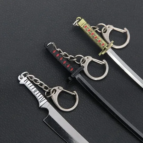 Vista 6 de Ichigo Bankai - Llavero de espada Zangetsu y Tensa Zangetsu Regalo de anime para niños, adolescentes, mujeres, hombres fanáticos