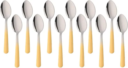 Vista 13 de Juego de 12 cucharas de café Demitasse de acero inoxidable, mini cuchara de 4.5 pulgadas, pequeñas cucharas de espresso para café, azúcar, postre