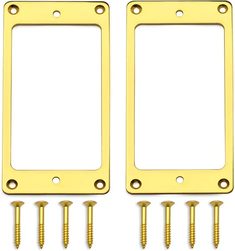 Vista 9 de MAXCHEER Anillo de recogida Humbucker plano de hierro de metal para reemplazo de guitarra eléctrica (negro)