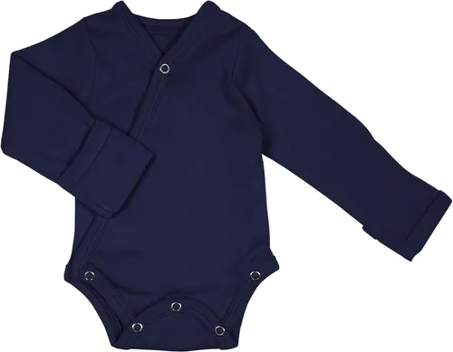 Vista 3 de L'ovedbaby Kimono unisex de algodón orgánico para bebé, de manga larga, con Negro