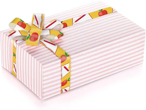 Vista 5 de 4 rollos de cinta de 20 yardas de vuelta a la escuela para manualidades, lazos de corona, cintas para profesores, regalo de agradecimiento al