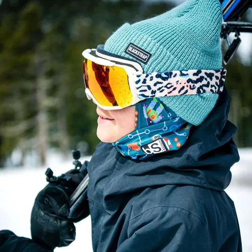 Vista 3 de BLACKSTRAP Pasamontañas ExoHinge con capucha para niños, compatible con casco, mantiene a los niños cómodos y cálidos