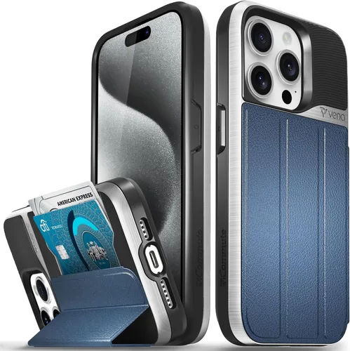 Vista 37 de VENA vCommute - Funda tipo cartera compatible con Apple iPhone 14 (6.1 pulgadas) (protección contra caídas de grado militar), funda de cuero