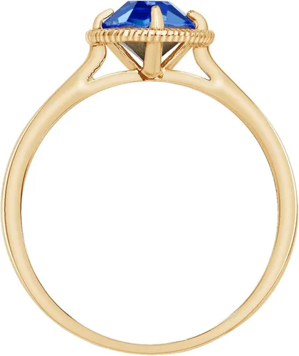 Vista 2 de Tienda Collection 10k Gold Imported Crystal March Birthstone Ring