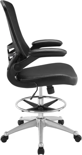 Vista 4 de Modway Attainment silla para mesa de dibujo, Negro