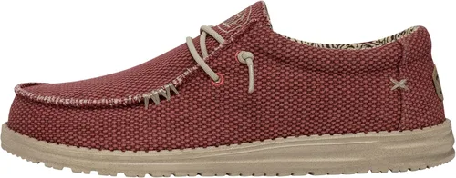 Vista 17 de Hey Dude Wally Linen - Mocasines para hombre, cómodos y ligeros, sin cordones Blanco