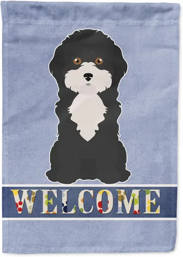 Vista 137 de Caroline's Treasures CK3645GF Bandera de bienvenida de bulldog inglés para jardín, bandera decorativa para patio exterior, obras de arte de patio