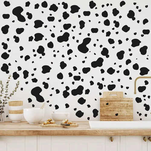 Vista 7 de 184 calcomanías con estampado de vaca, calcomanías adhesivas para pared, calcomanías de vinilo con estampado de vaca, decoración de pared extraíble