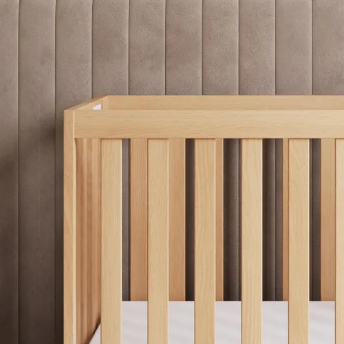 Vista 8 de Foundations Cuna plegable compacta de madera para cama de viaje, natural