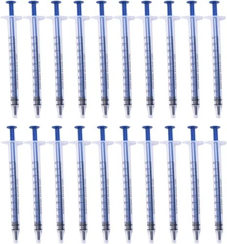 Vista 13 de 20 jeringas de plástico de 0.0 fl oz, 0.1 fl oz, 0.2 fl oz, 0.3 fl oz con medición, múltiples usos, herramientas de jeringa de medición para medir