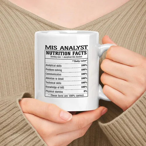 Vista 87 de Employee Apreciation Gift For Administrator Información nutricional, White 11oz Ceramic Mug