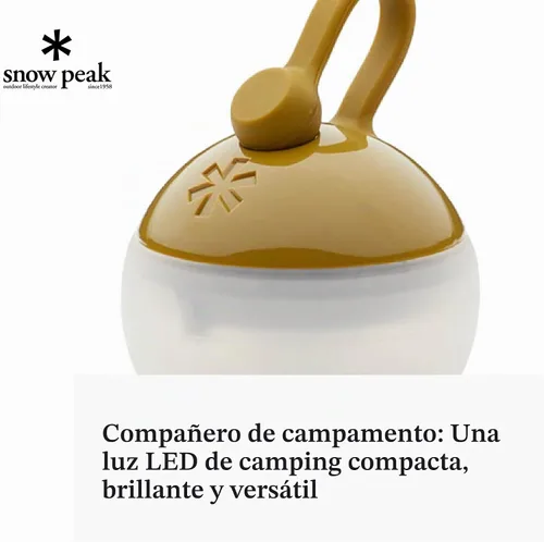 Vista 2 de Snow Peak Hozuki - Mini linterna, compacta, brillante, portátil, luz de campamento, color dorado