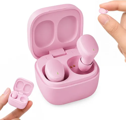 Vista 12 de Mini auriculares inalámbricos invisibles, Bluetooth 5.3, micrófono y A-Negro