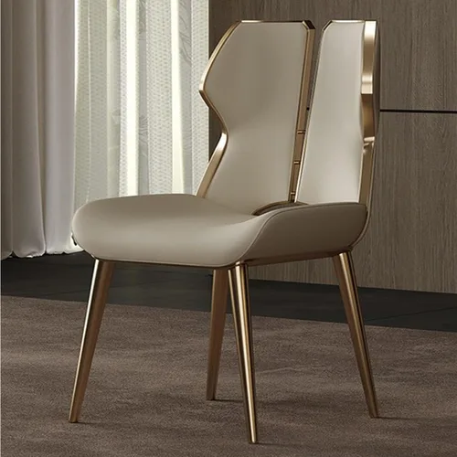 Vista 2 de Sillas de comedor Silla de comedor de piel sintética para sala de estar, tapizada, moderna, sin brazos, acento para cocina, cocina moderna