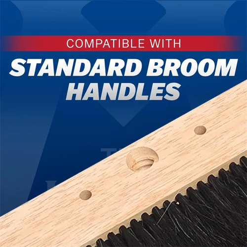 Vista 5 de MARSHALLTOWN Escoba de hormigón con respaldo de madera de 18 pulgadas, cerdas de crin de caballo, fabricada en los Estados Unidos, 6596