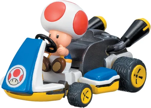 Vista 6 de TOMY Mario Kart Pull Back Racers - Juguetes de Mario de Nintendo que incluyen Mario, Luigi, Wario, Princesa Peach, Bowser, Toad y Yoshi - 10