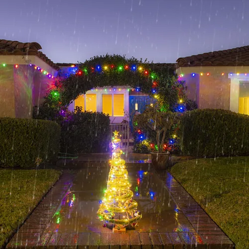 Vista 6 de Paquete de 25 bombillas LED C9 de repuesto para Navidad, bombillas LED C9 inastillables para cadena de luces de Navidad, base de candelabro E17