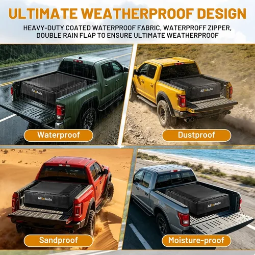 Vista 3 de 26 Cubic Feet Truck Bed Cargo Bag, Waterproof with Heavy Duty PVC