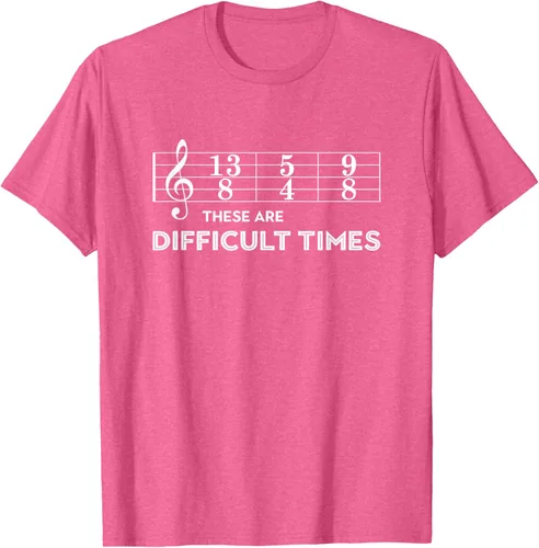 Vista 30 de Musician - Camiseta con texto en inglés "These are Difficult Times", talla S