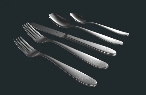 Vista 2 de Danialli Juego de Cubiertos Moderno, Cubertería de Acero Inoxidable 18/10, Acabado Espejo, Apto para Lavavajillas, Elegantes Cubiertos para el Hogar