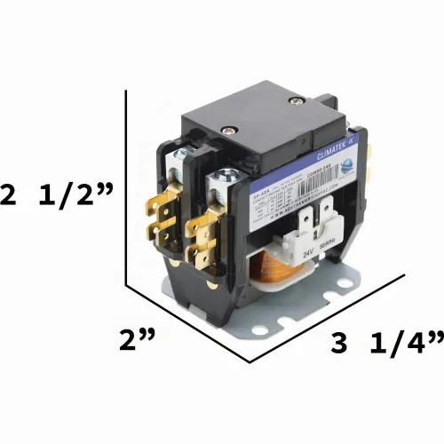 Vista 4 de Generic - Contactor de CA de 2 polos, contactor de compresor de condensador de condensador de bobina de 40 amperios y 24 V, Contactor de propósito