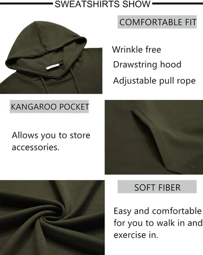 Vista 11 de COOFANDY Conjunto deportivo de 2 piezas para hombre, conjunto deportivo casual con capucha