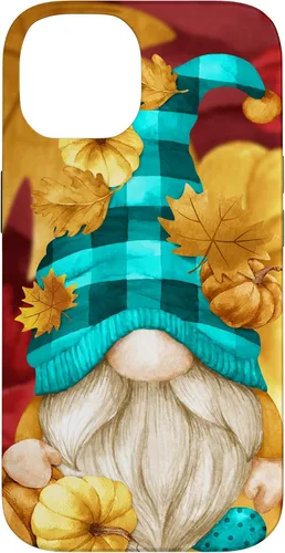 Vista 4 de iPhone 16 Buffalo Plaid Gnomie Cute Autumn Accessories With Fall Gnome Case
