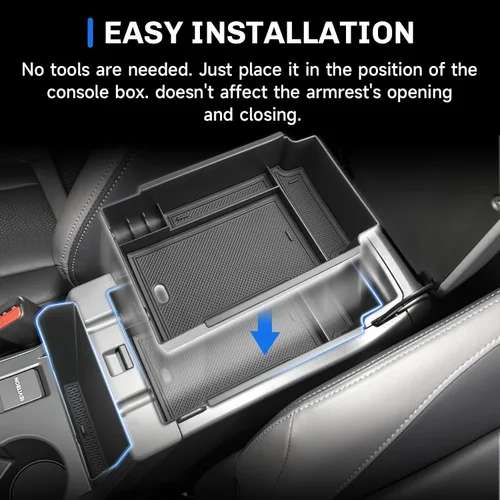 Vista 7 de SXCY 2 unidades para Subaru Crosstrek/Impreza 2024-2026 Organizador de consola central [bandeja para reposabrazos + bandeja de consola frontal]