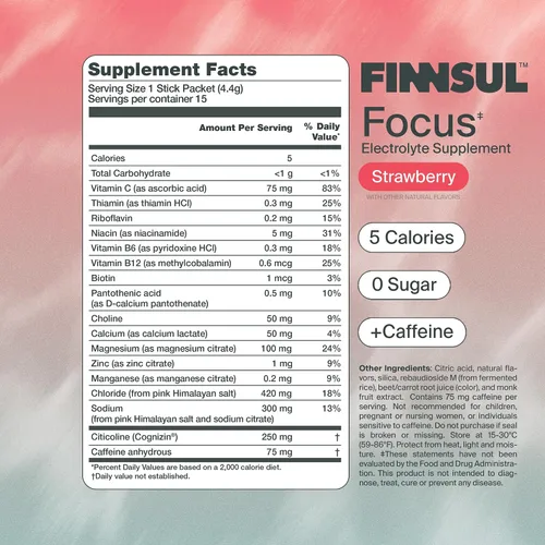 Vista 7 de Focus + Caffeine - Mezcla de bebida con electrolitos