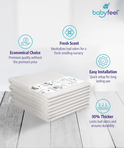Vista 3 de Babyfeel Recambios compatibles con cubos de pañales DEKOR PLUS Paquete de 4 Exclusivo 30% de grosor extra Recambios de cubo de pañales