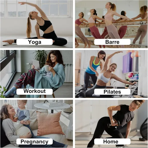 Vista 6 de Calcetines de yoga con empuñaduras para mujer, calcetines antideslizantes para barra pura, ballet, baile, entrenamiento, hospital