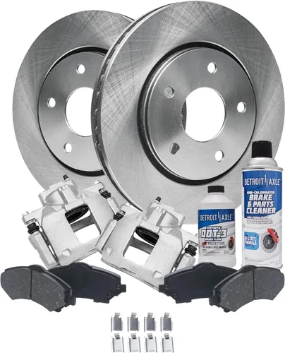 Vista 19 de Detroit Axle - Rotores de freno para Nissan NV2500 NV3500 NV1500 NV1500 2012-2021, repuesto de rotores de freno de disco: rotor delantero de 14.17