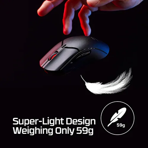 Vista 5 de HyperX Pulsefire Haste 2 Mini - Ratón inalámbrico para juegos para PC compacto y ligero Bluetooth 2.4GHz Blanco