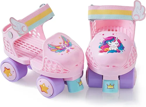 Vista 8 de Kids Roller Skates for Girls and Boys Age 2-4 Years Old,Adjustable Quad Toddler Children Beginner Roller Skates
