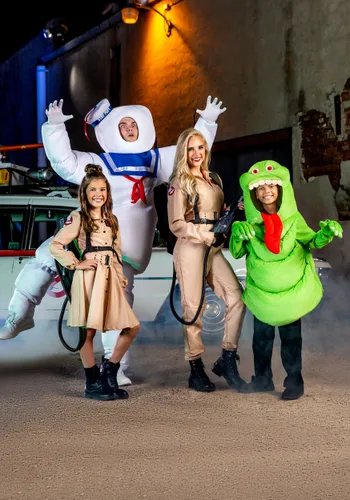 Vista 4 de Disfraz de Adulto Stay Puft de Ghostbusters Talla Plus Size Multicolor