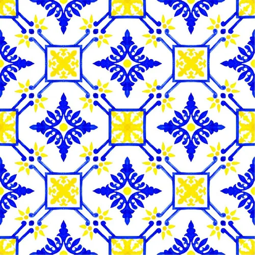 Vista 13 de Pegatinas de Azulejos Estilo Azulejo Español Portugués Despegar y Pegar para Salpicadero Juego de 16 piezas (3.9_10)